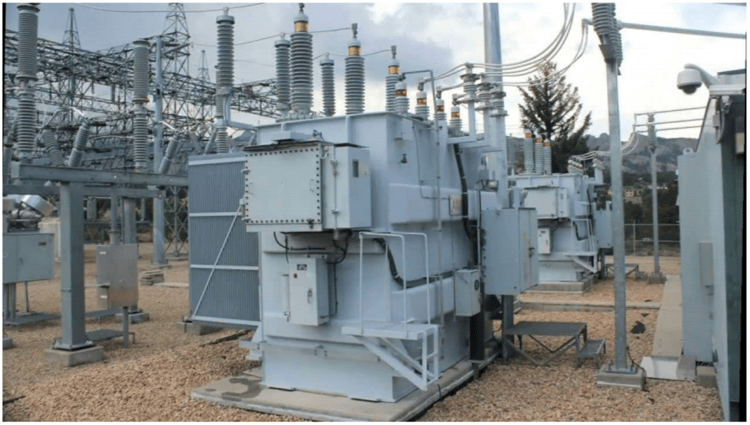 High voltage transformer. Gas Insulated Switchgear. Силовой трансформатор АББ. Gas Insulated Switchgear Station. High Voltage substation.